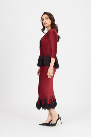 Leona Skirt Set - Sangria