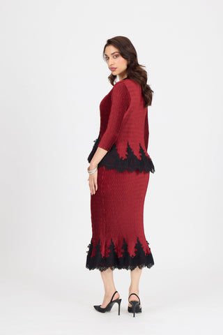 Leona Skirt Set - Sangria