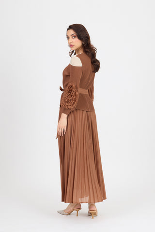Lucille Skirt Set - Brown
