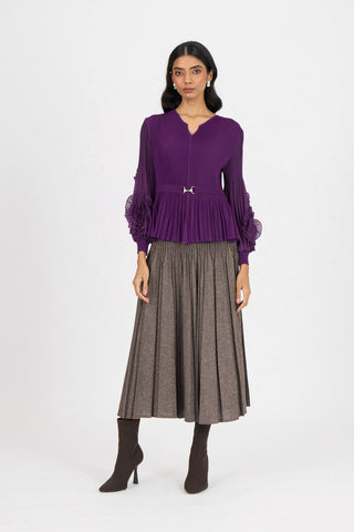Emery Ruffle Top - Purple