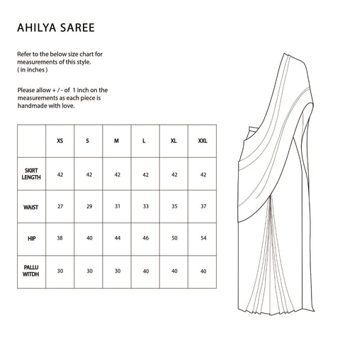 Ahilya Saree with Blouse - Copper Metallic
