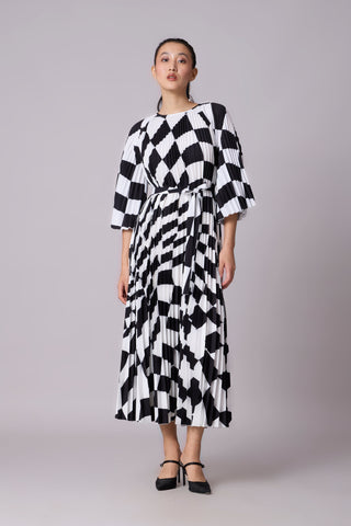 Ariel Maxi Dress - Black & White