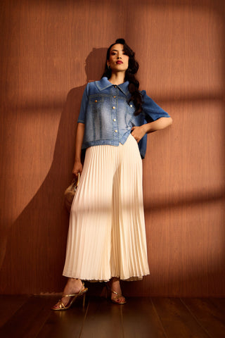 Ari Denim Top - Blue