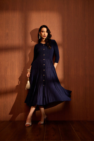 Iris Dress - Navy