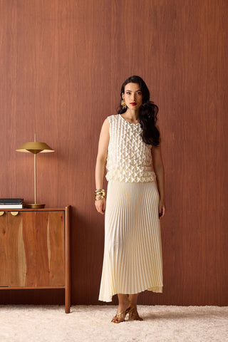 Amber Satin Set - Ivory