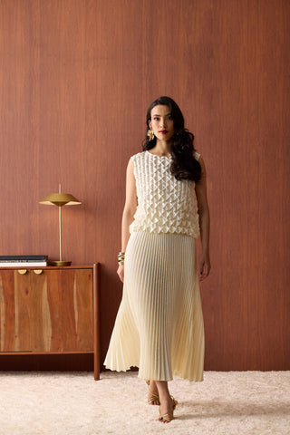 Amber Satin Set - Ivory