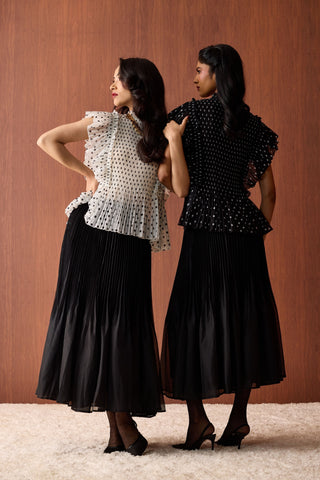 Molly Polka Top - White