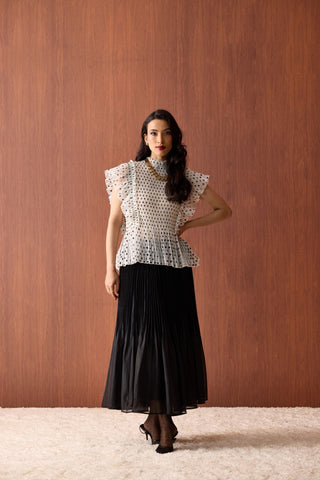 Molly Polka Top - White