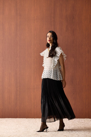 Molly Polka Top - White