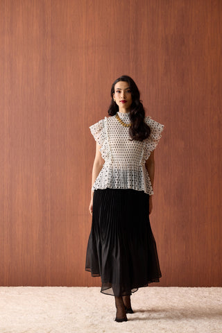 Molly Polka Top - White