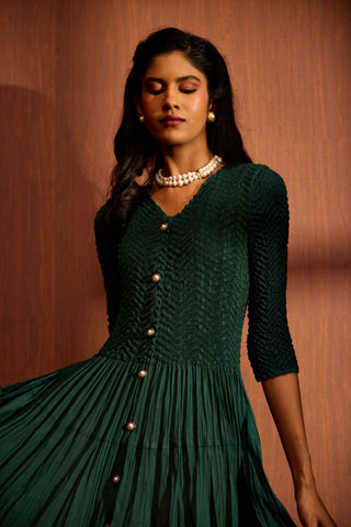 Iris Dress - Dark Green