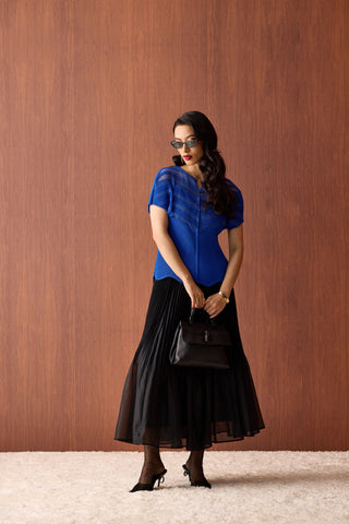 Antoinette Top - Sapphire Blue