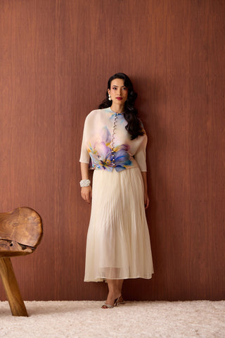 Iris Floral Top - Cream