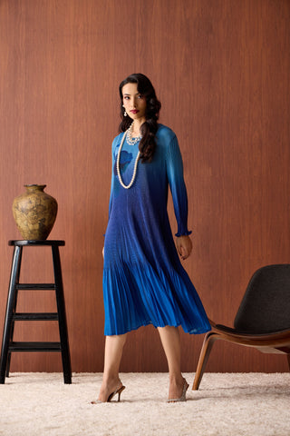 Ava Dress - Ombre Blue