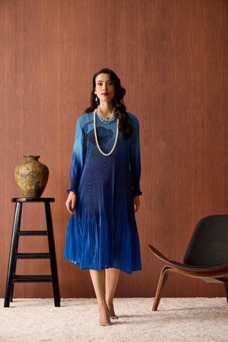 Ava Dress - Ombre Blue
