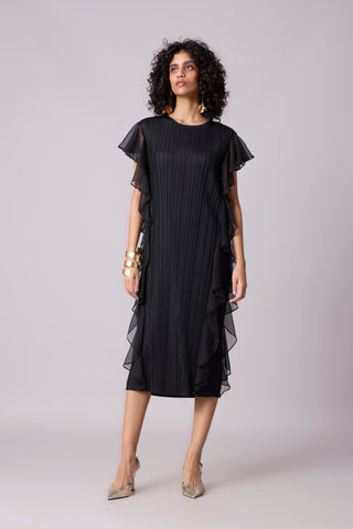 Lissy Ruffle Dress - Black