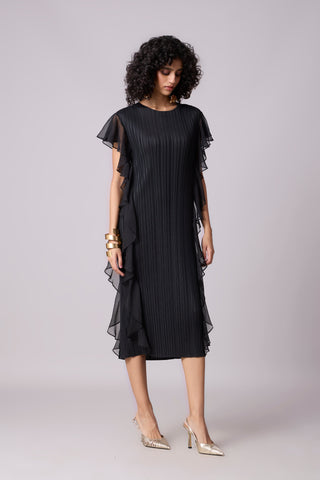 Lissy Ruffle Dress - Black