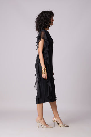 Lissy Ruffle Dress - Black