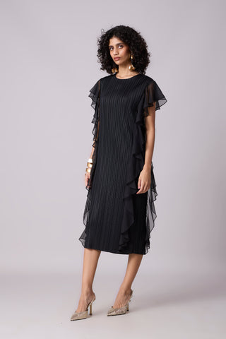 Lissy Ruffle Dress - Black