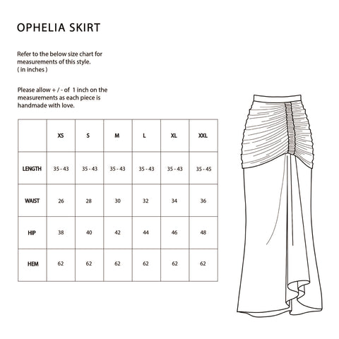 Ophelia Skirt - Dark silver