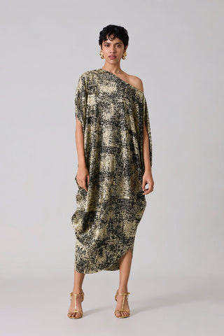 Ophelia Dress - Black & Gold