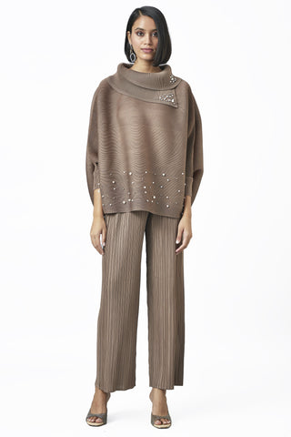 Sloane Pearled Batwing Set - Taupe