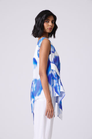 Remy Printed Top - Blue Haze