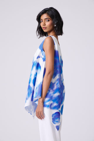 Remy Printed Top - Blue Haze