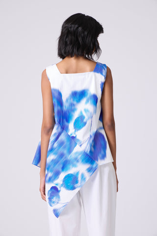 Remy Printed Top - Blue Haze