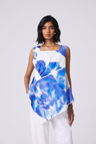 Remy Printed Top - Blue Haze