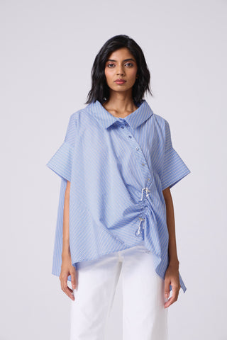 Joelle Pinstripe Shirt - Blue