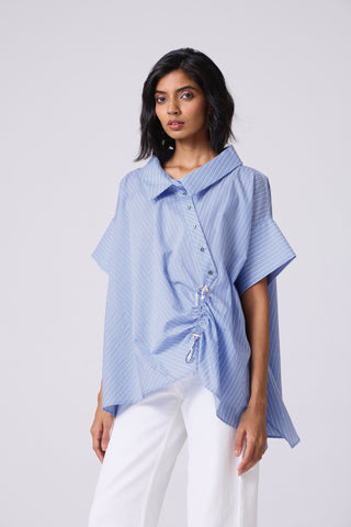 Joelle Pinstripe Shirt - Blue