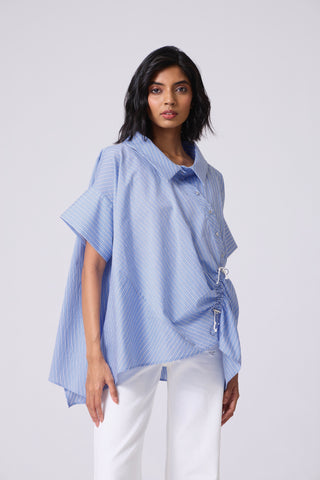 Joelle Pinstripe Shirt - Blue