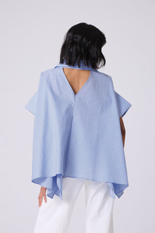 Joelle Pinstripe Shirt - Blue