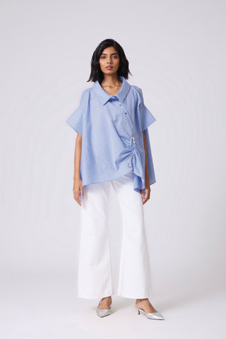 Joelle Pinstripe Shirt - Blue