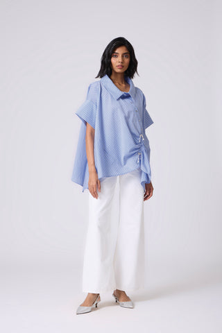 Joelle Pinstripe Shirt - Blue