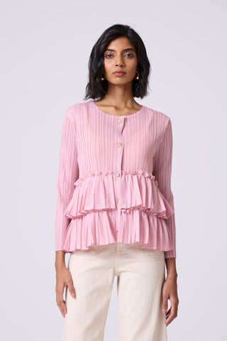 Tia Ruffle Top - Pink