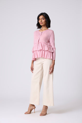 Tia Ruffle Top - Pink