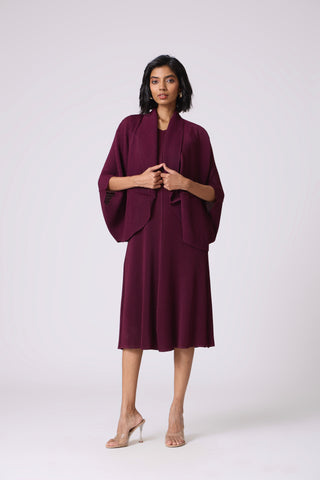 Fabiola Dress - Wine Purple