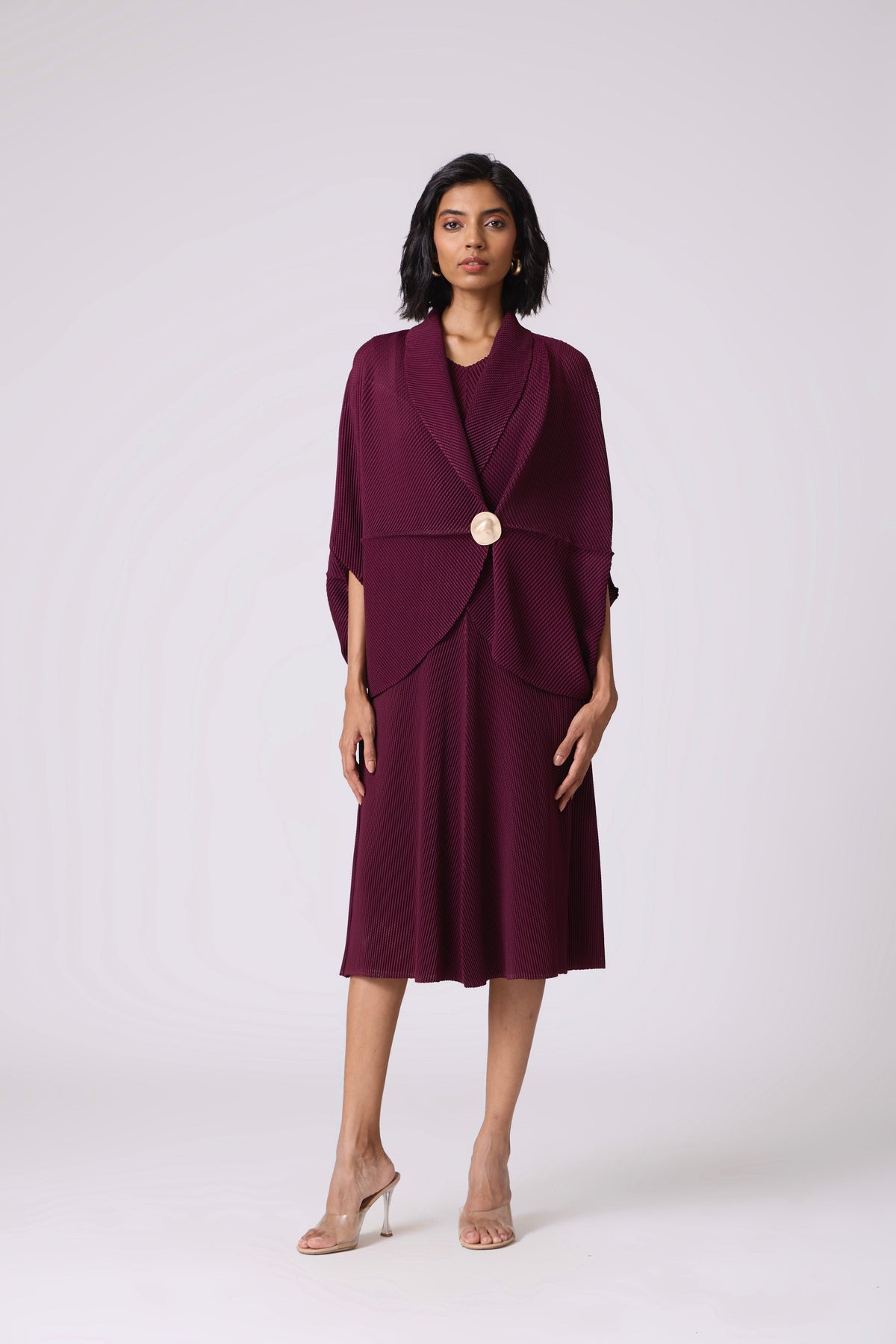 Fabiola Dress - Wine Purple