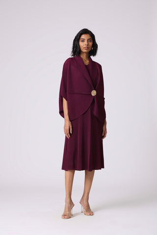 Fabiola Dress - Wine Purple