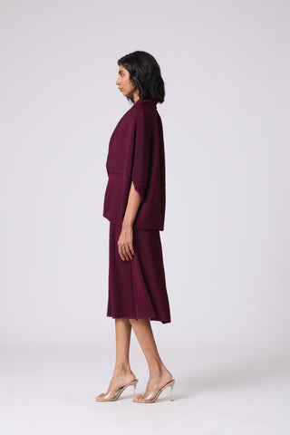 Fabiola Dress - Wine Purple