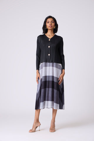 Kasey Overlay Dress - Monochrome