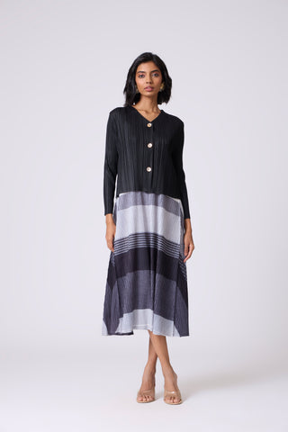 Kasey Overlay Dress - Monochrome