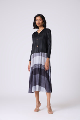 Kasey Overlay Dress - Monochrome