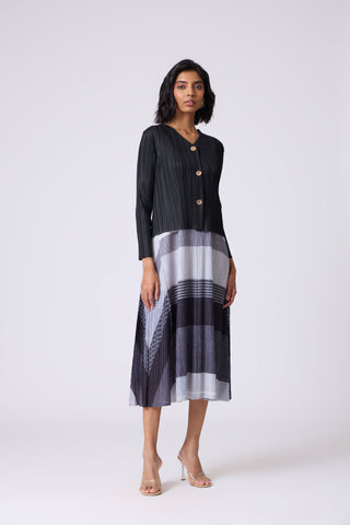 Kasey Overlay Dress - Monochrome