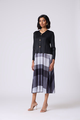 Kasey Overlay Dress - Monochrome