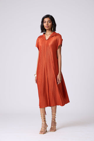 Viola Dress - Rust Orange