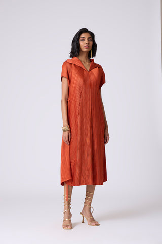 Viola Dress - Rust Orange