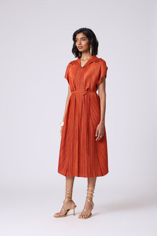 Viola Dress - Rust Orange